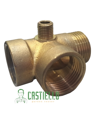 Raccordo pompe ottone 5 vie