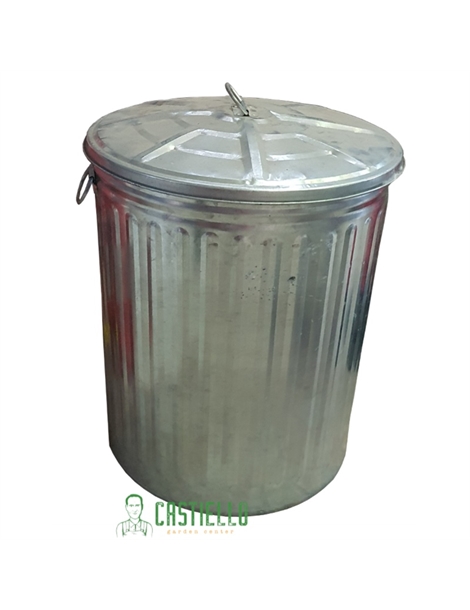 Bidone lamiera zincato lt62