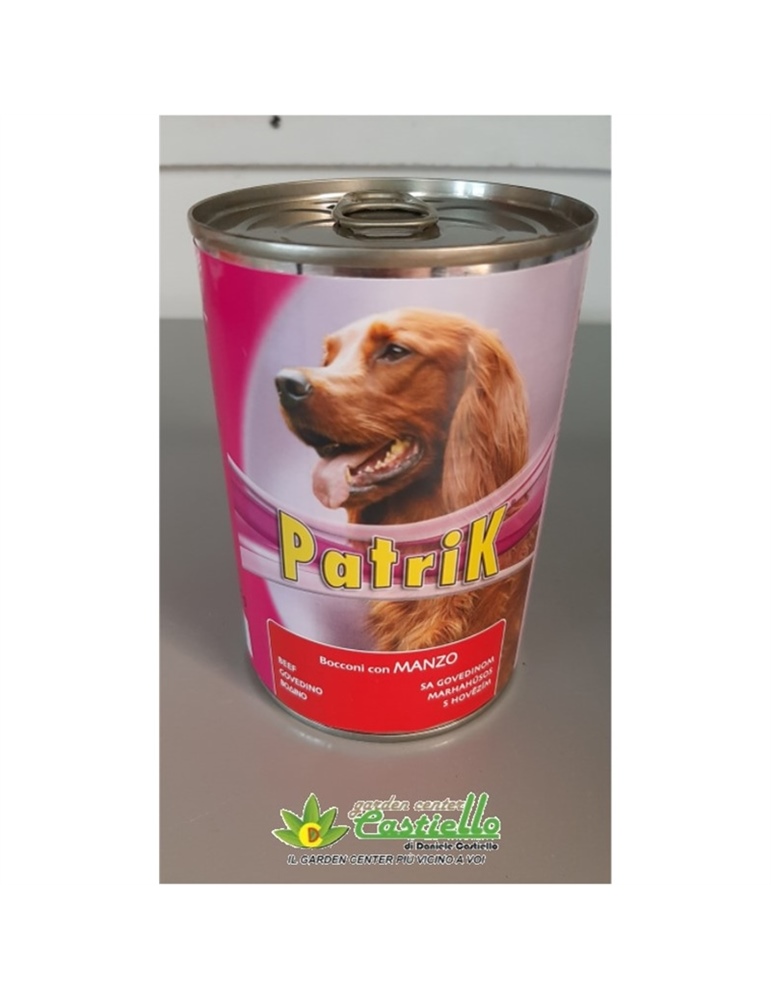 Scatoletta patrik manzo per cani gr405