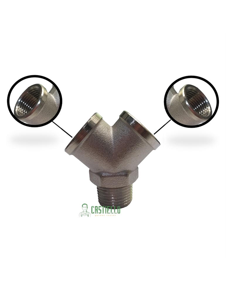 Raccordo Y 3/8M-3/8F-3/8F