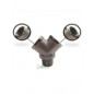 Raccordo Y 3/8M-3/8F-3/8F