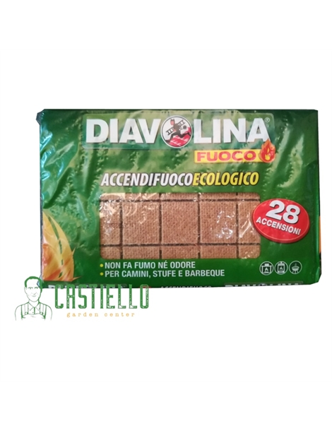 Accendifuoco naturale diavolina 28 cubi