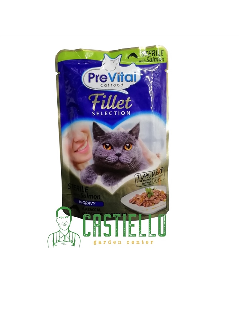 Prevital bs salmone gatti sterilizzati in gravy salsa