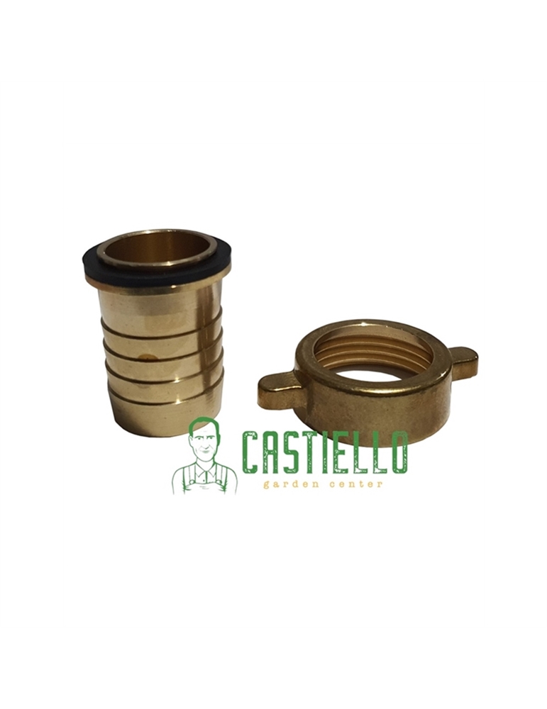 Raccordo portagomma in ottone d.20 dritto