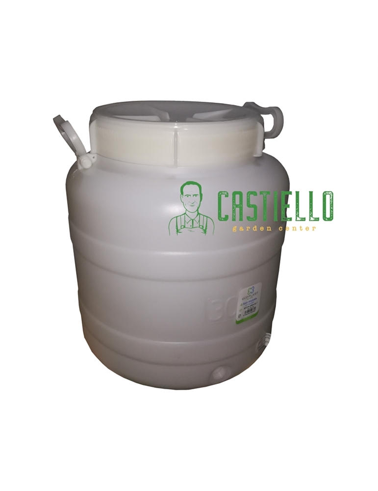 Fusto lt 30 plastica bocca larga x olio e latte