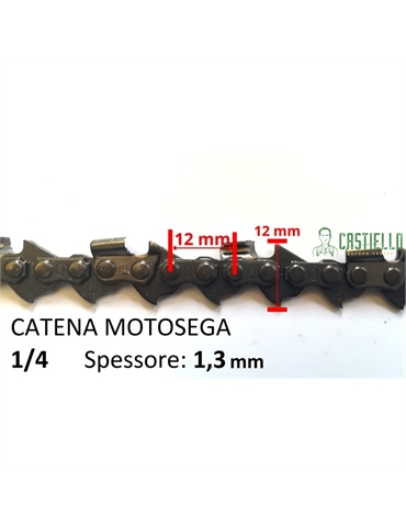 Catena motosega 1/4 spessore 1,3mm