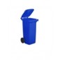 Bidone con ruote raccolta differenziata 120lt blu