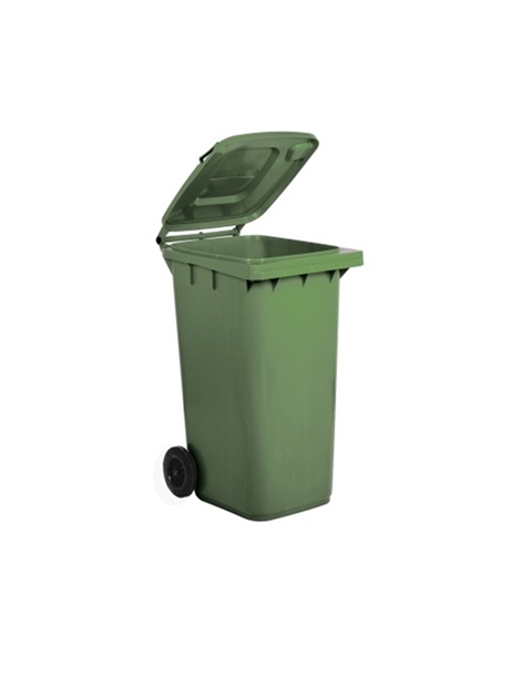 Bidone con ruote raccolta differenziata 240lt verde chiaro