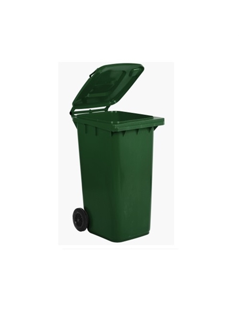 Bidone con ruote raccolta differenziata 240lt verde scuro