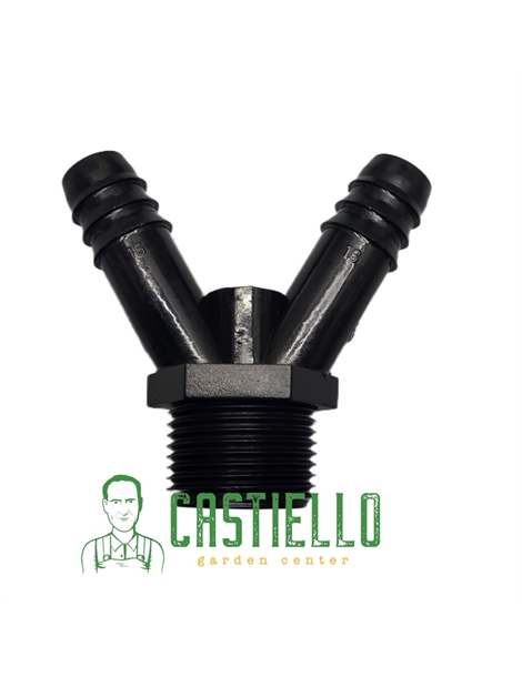 Raccordo 2 vie o Y 3/4 x 16x16 cod. 4rac2v