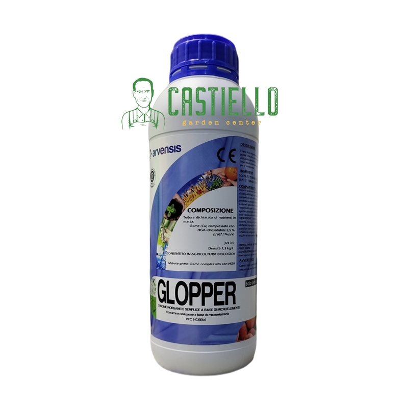 Glopper 1lt rame complessato 5,5% Biologico Arvensis Glopper 1lt rame complessato 5,5% Biologico Arvensis