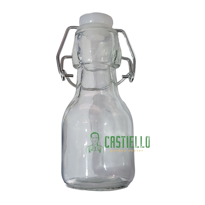 Bottiglia vetro trasparente 75ml c/tappo meccanico