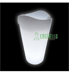 Vaso luminoso bianco resina per esterno