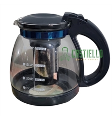 Infusore teiera in vetro con filtro in acciaio e misuratore 1,5lt 8034052317412