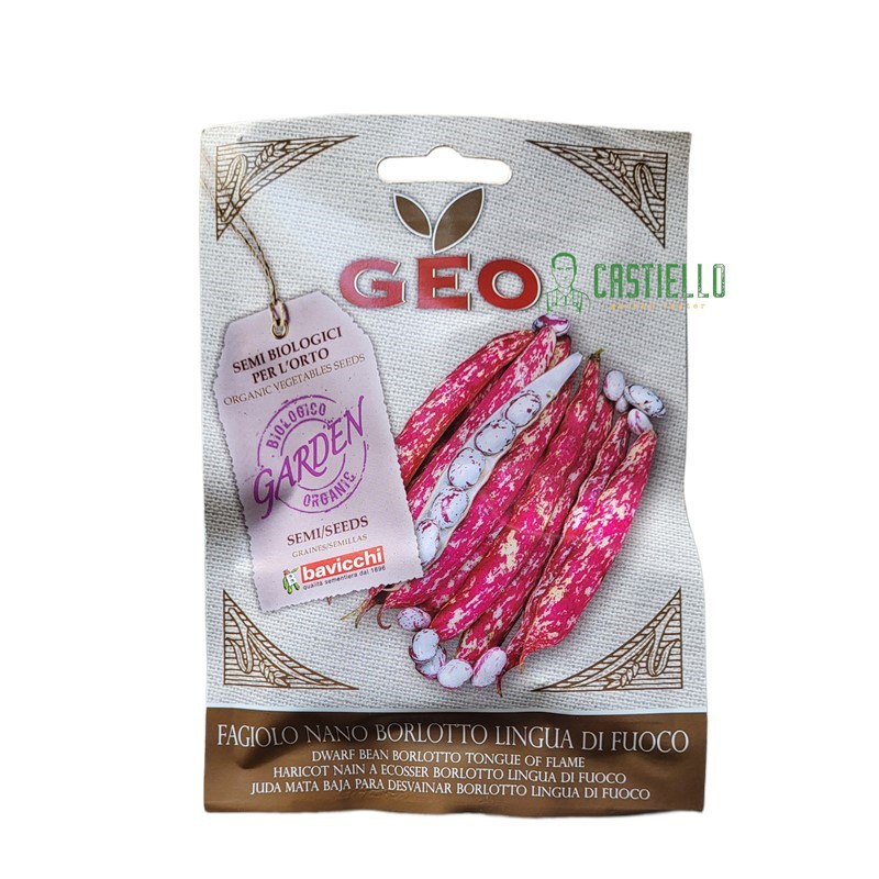 Fagiolo nano borlotto bio orto 18gr GEO Fagiolo nano borlotto bio orto 18gr GEO