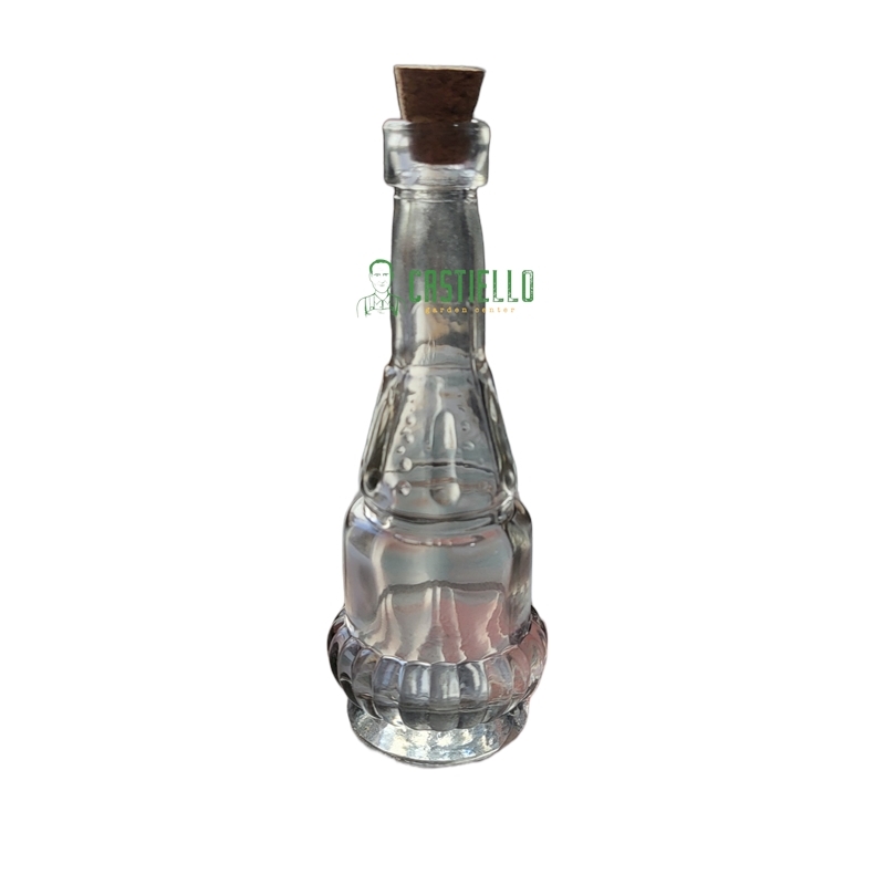 Bottiglia mini in vetro 12 cm con tappo sughero