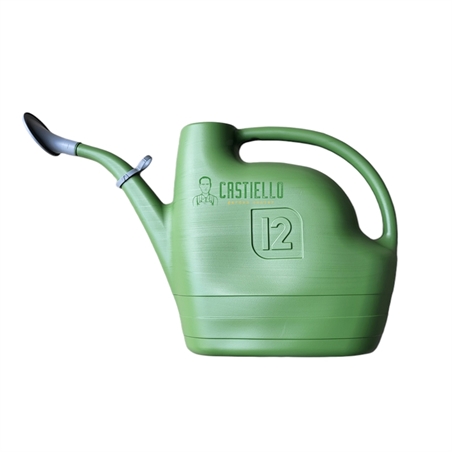 Annaffiatoio in plastica LT12 con rosetta olive